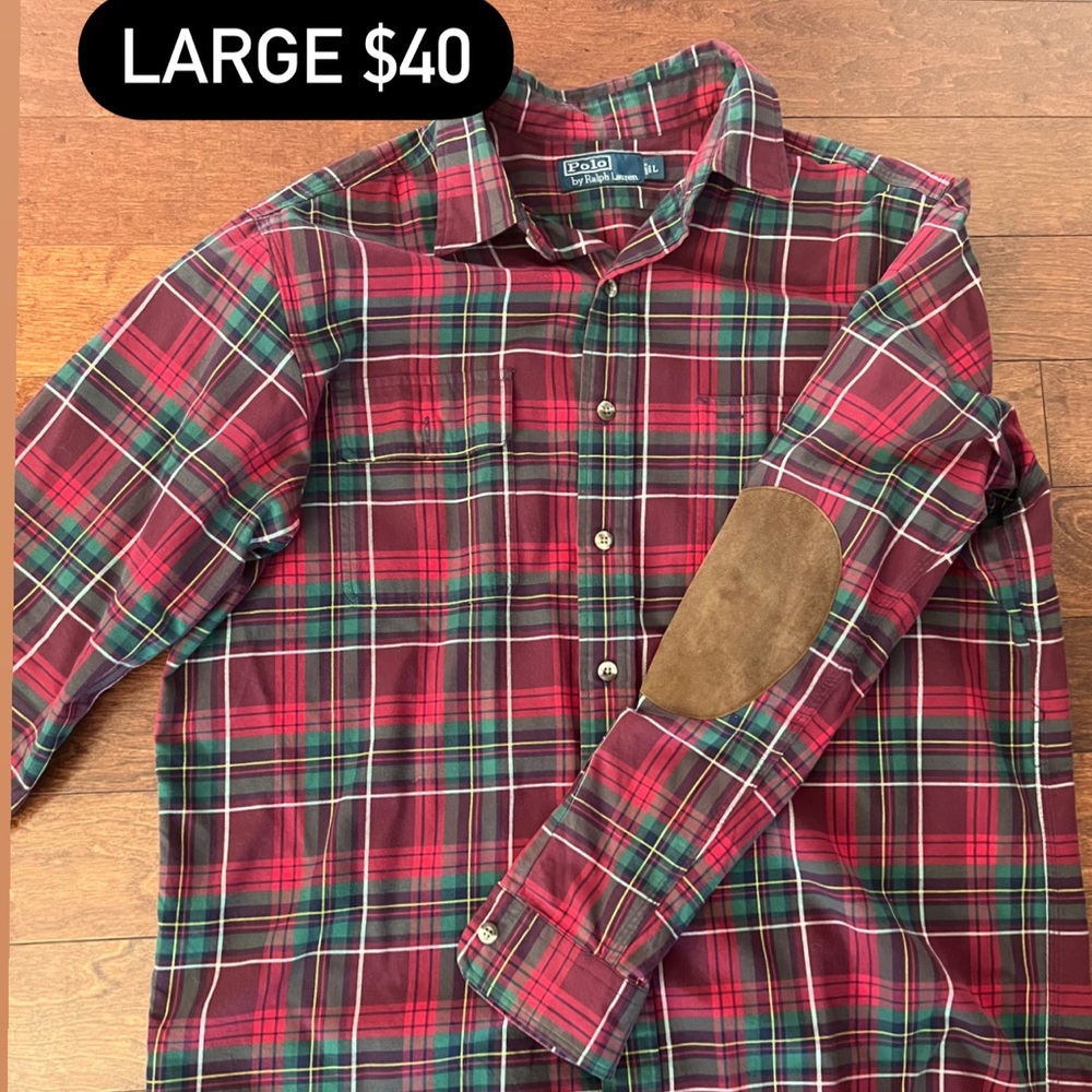 polo button up shirt sz. large
